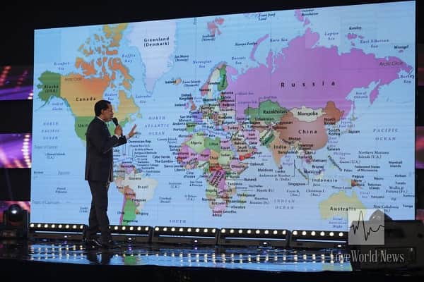 Pastor Chris during a global prayer service
